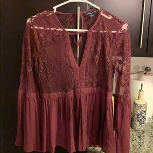 American Eagle bell sleeve top